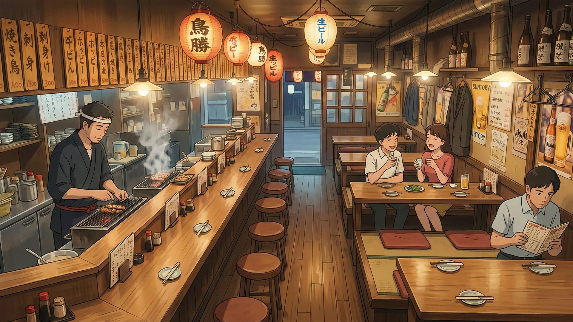 พวกเรามานั่งดื่มกันต่อที่ร้านอิซากายะ ยุยสั่ง 'อุเมะชู' (เหล้าบ๊วย) มาดื่มไปหลายแก้วแล้ว
