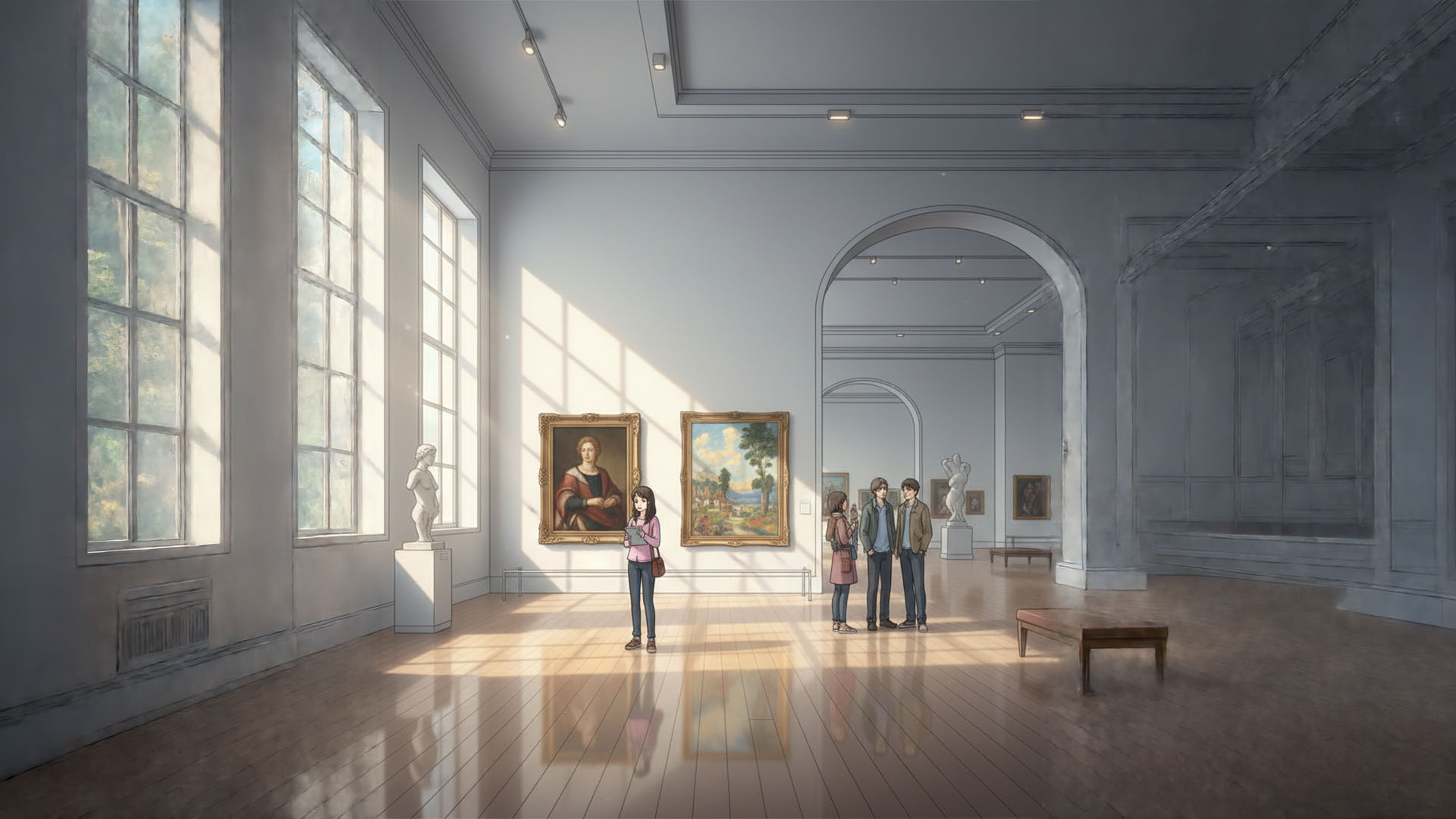 วันนี้ยุยพาฉันมาเที่ยวที่พิพิธภัณฑ์ศิลปะ บรรยากาศข้างในเงียบสงบและดูหรูหรามาก